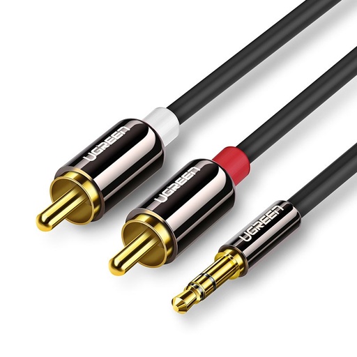 Audio kabelis 3,5 mm mini jack - 2RCA 3 m melns