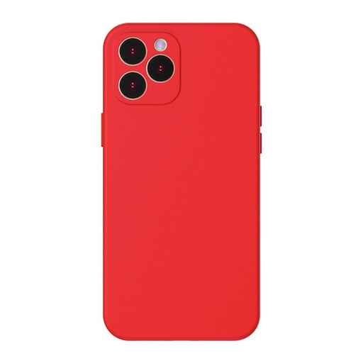 Lankstus gelinis dėklas iPhone 12 Pro Max Liquid Silica Gel Case raudonas