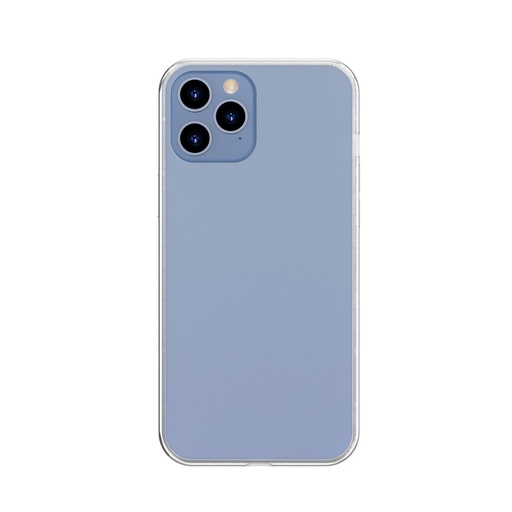 Standus dėklas su lanksčiu rėmeliu, skirtas "iPhone 12 Pro Max", matinio stiklo korpusas, baltas