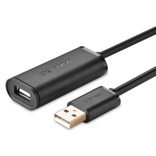 USB 2.0 aktyvusis 480Mbps 5 m ilgio aktyvusis ilgintuvas, juodas