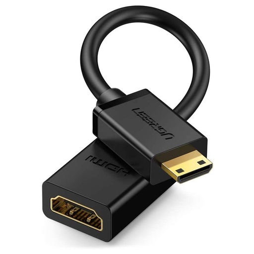 Adaptera kabelis HDMI sieviete - mini HDMI vīrietis 4K 60Hz HEC ARC 22cm melns