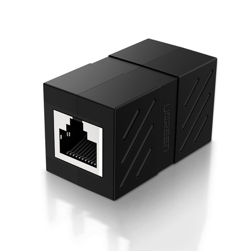 Ethernet tinklo kabelio jungtis RJ45 10Gbps juoda