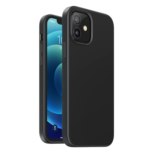 Lankstus silikoninis dėklas "iPhone 12 mini" apsauginis silikoninis dėklas juodas