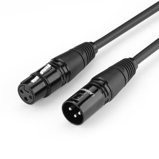 Audio kabeļa pagarinātājs XLR mikrofonam 3m melns
