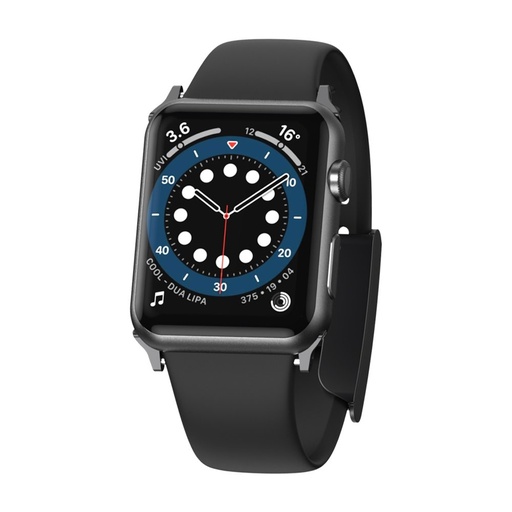 Apple Watch 3/4/5/6/SE 38-40mm Slip-Thru siksniņas aproces lenta, melna