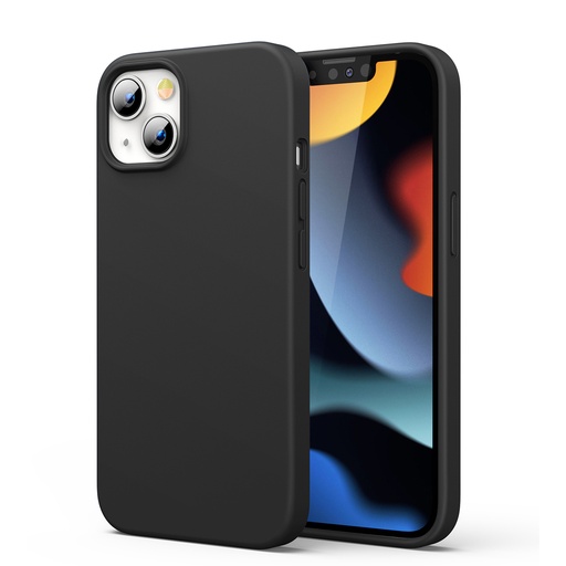 Guminis elastingas silikoninis dėklas iPhone 13 mini juodas