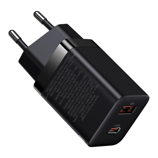 USB-C 30W PD QC "Super Si Pro" USB-C greitasis įkroviklis, juodas