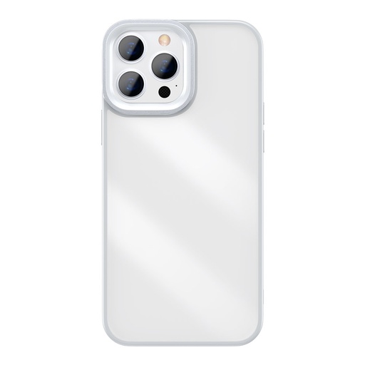 Šarvuotas tvirtas dėklas "iPhone 13 Pro Max" su geliniu rėmeliu, pilkas