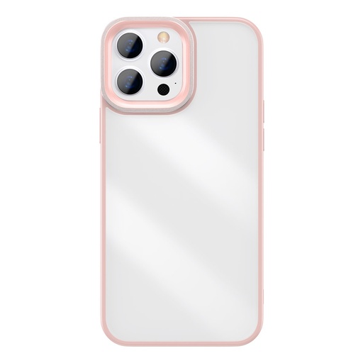 Bruņots izturīgs korpuss iPhone 13 Pro ar želejas rāmi rozā krāsā