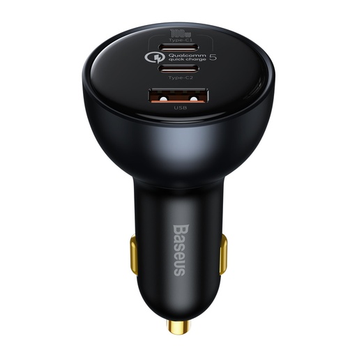 USB USB-C ātrais auto lādētājs 160W PPS Quick Charge 5 PD pelēks