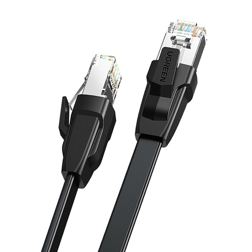 Plokščias LAN Ethernet Cat.8 U/FTP tinklo kabelis 2 m juodas