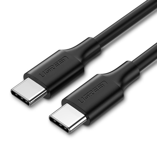USB C tipa kabelis uzlādei un datu pārsūtīšanai 3A 1m melns