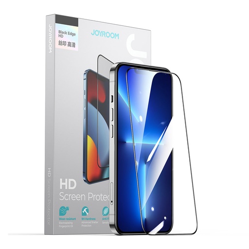 Grūdintas stiklas "iPhone 14 Plus" visam ekranui su rėmeliu skaidrus Knight 2.5D TG