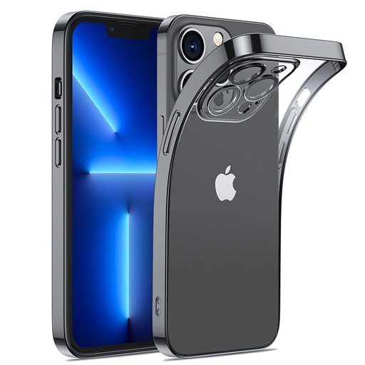 Case gel case for iPhone 14 Plus case cover with metallic frame 14Q black