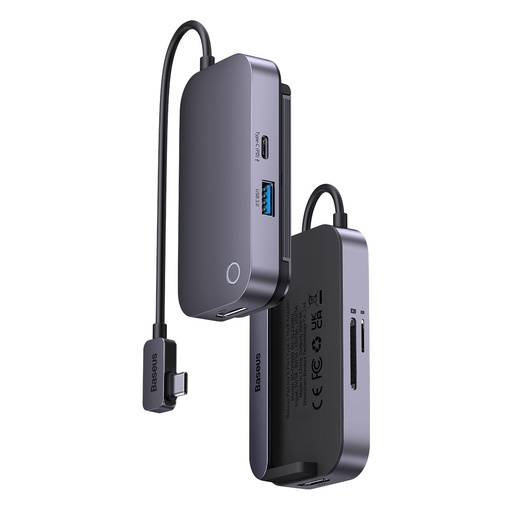 6in1 PadJoy HUB USB port splitter for tablet smartphone USB-C HDMI SD TF dark grey