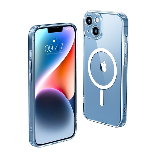 Gel magnetic case for iPhone 14 Plus transparent MagSafe