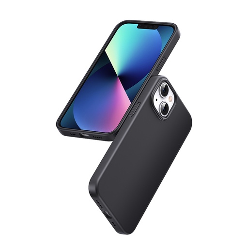 Flexible silicone phone case for iPhone 14 Plus Protective Case black