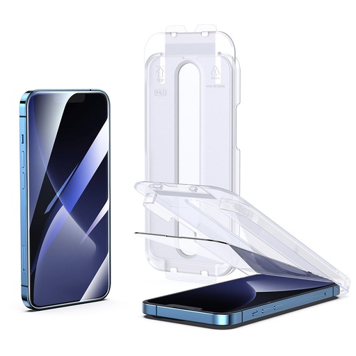 Full Screen tempered glass with mounting rack for iPhone 14 Plus 6.7''