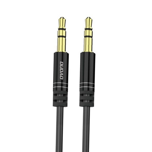 Stretch audio cable AUX mini jack 3.5mm spring 150cm black
