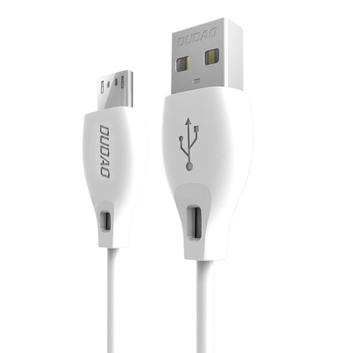 USB kabelis - micro USB 2.4A 2m, balts