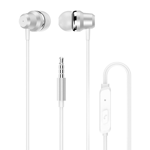 Ausinės su nuotolinio valdymo pulteliu ir mikrofonu 3,5 mm mini lizdas baltos spalvos
