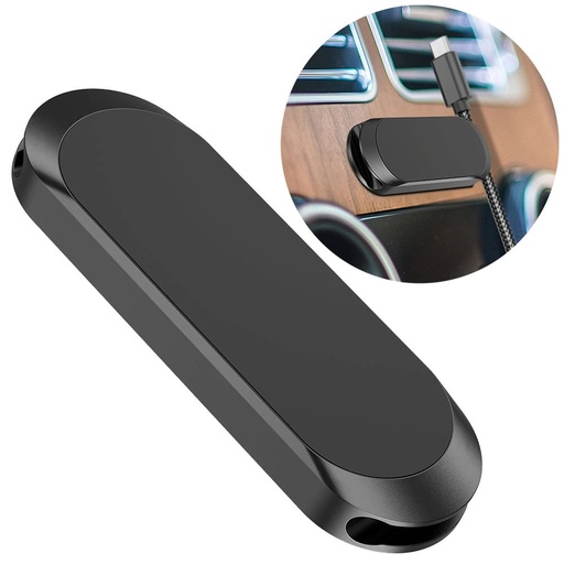 Self-adhesive magnetic car holder for dashboard black