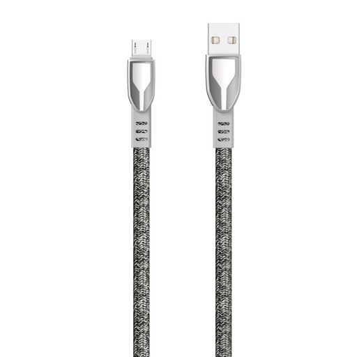 Lielas izturības pīts kabelis USB - micro USB 5A 1m pelēks