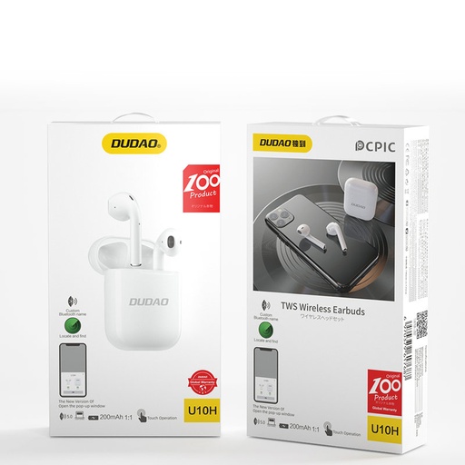 U10B TWS in-ear wireless headphones white