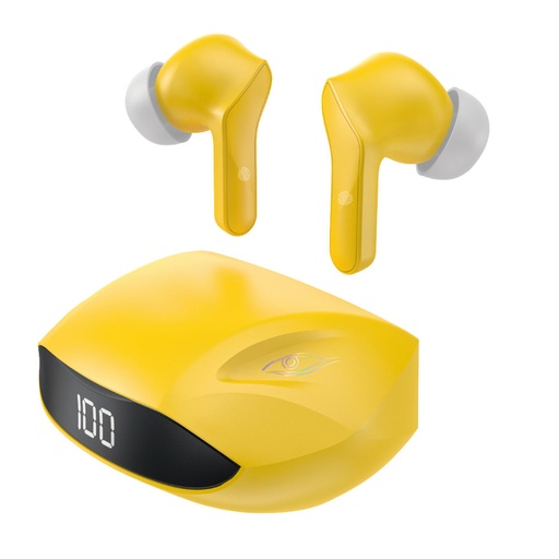 TWS bezvadu bezvadu austiņas Bluetooth 5.2 dzeltenā krāsā