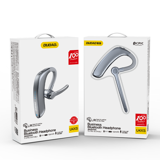 Business headset U4XS Bluetooth 5.0 wireless headset grey