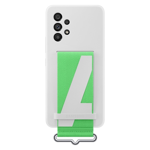 Case cover with strap for Galaxy A53 5G Strap Silicone Cover white